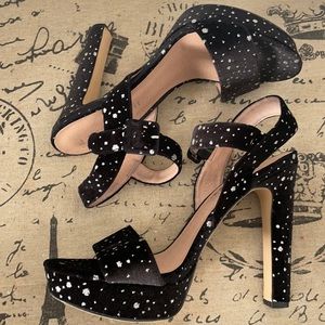 Steve madden heels black with silver dots